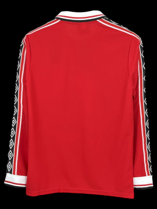 Manchester United Maillot Domicile Rétro Manches Longues 1998/1999